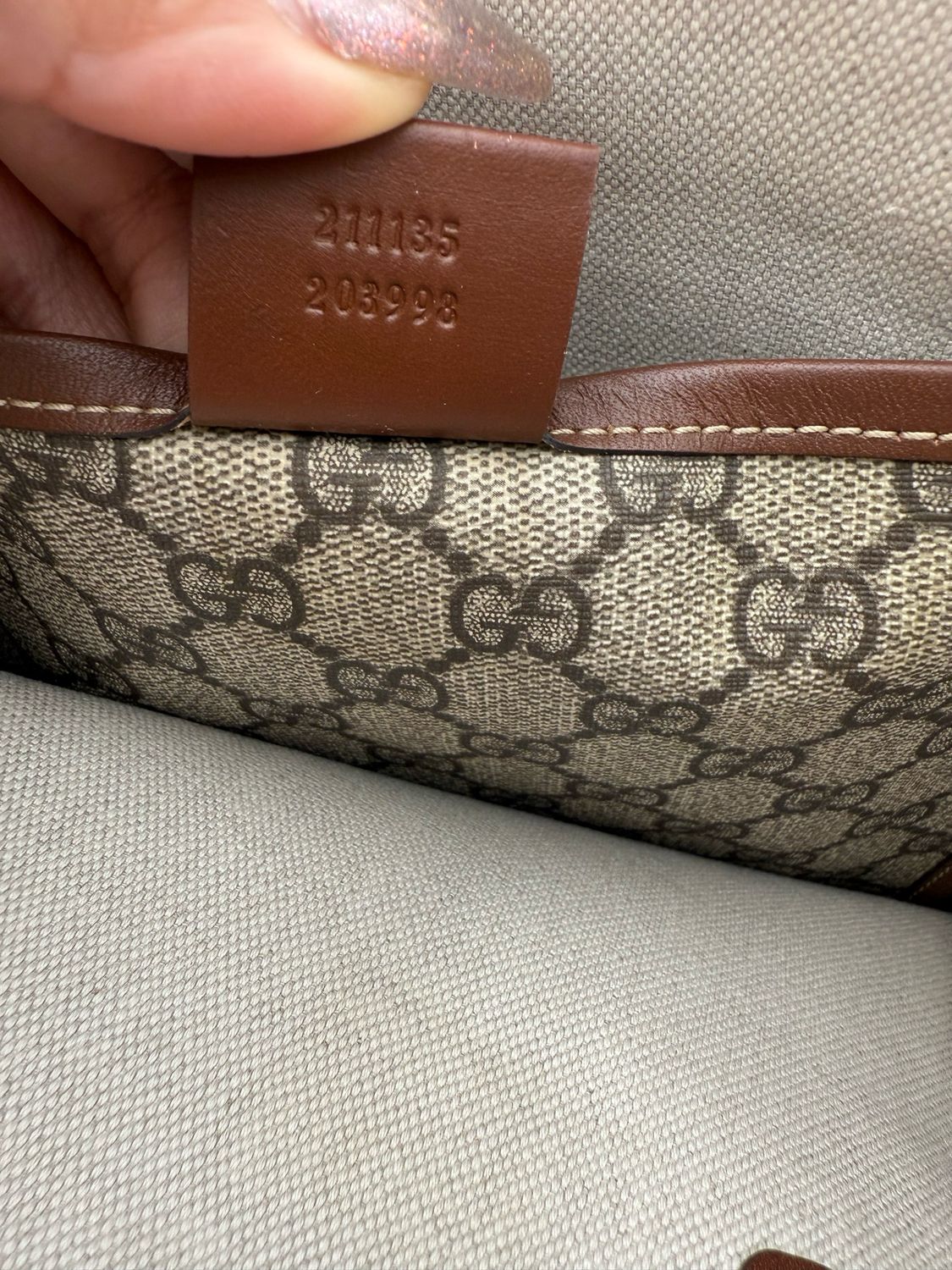 Gucci Monogram Supreme Web Loop Vertical Tote
