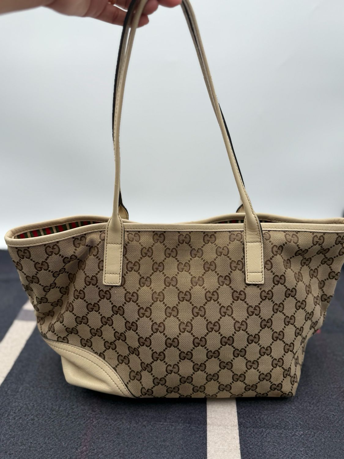 Gucci Monogram Britt Medium Tote Shoulder