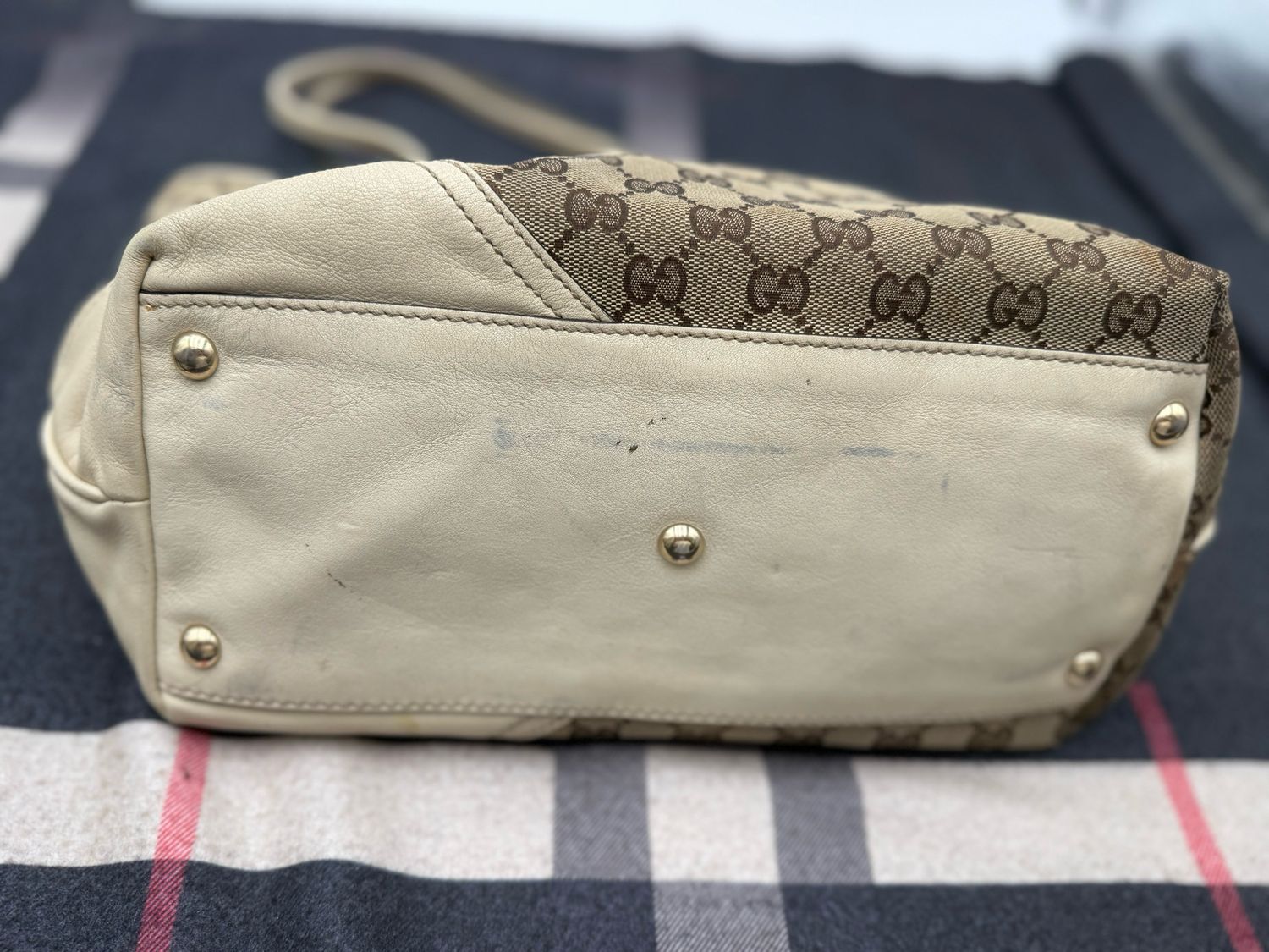 Gucci Monogram Britt Medium Tote Shoulder