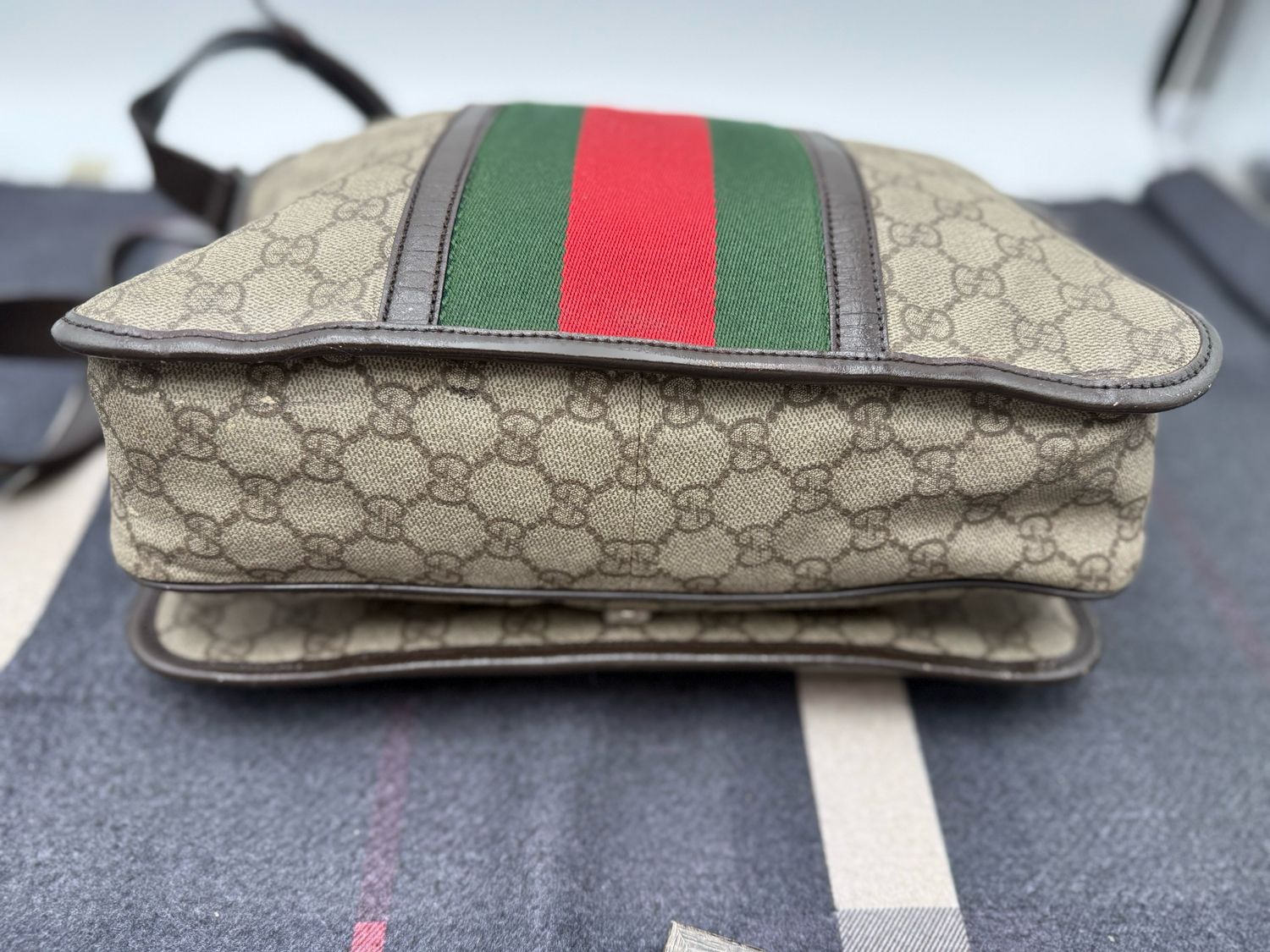 Gucci Web Flap Messenger Crossbody Sling