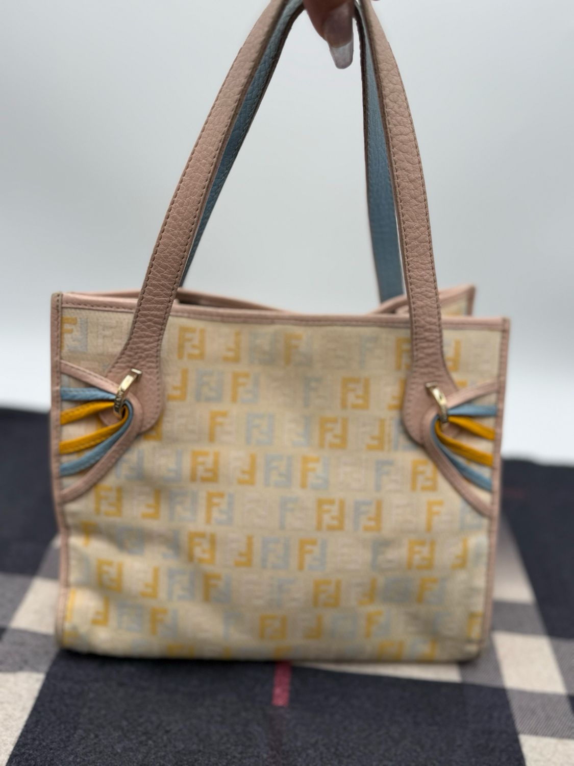 Fendi Multicolor Zucchino Shoulder Tote Small Shopper
