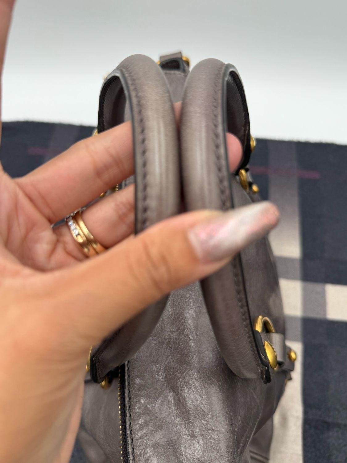 Miumiu Vitello Daino Drawstring Crossbody Messenger