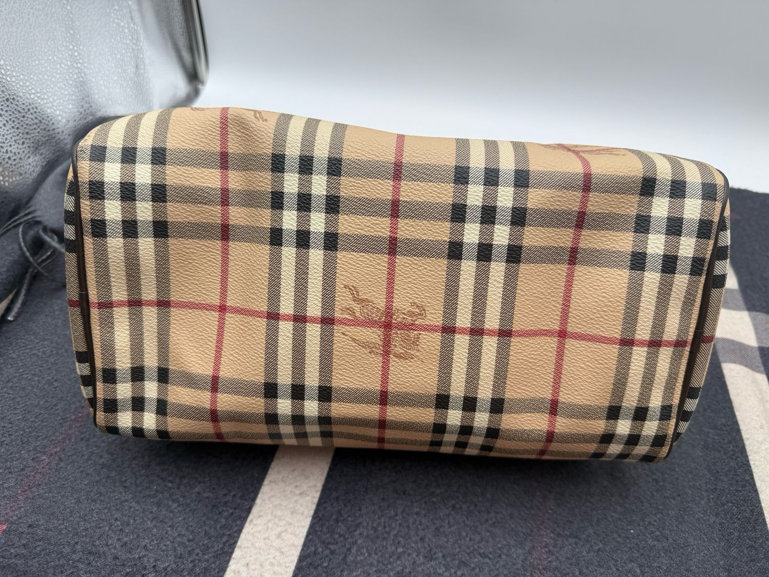 Burberry Chester Bowling Tote Haymarket Check