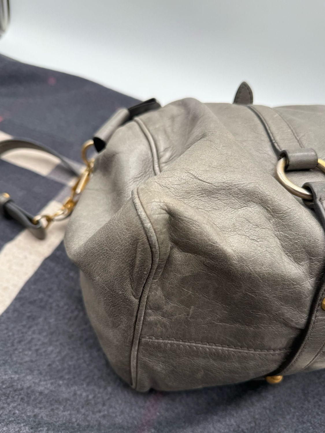Miumiu Vitello Lux Leather Crossbody Messenger