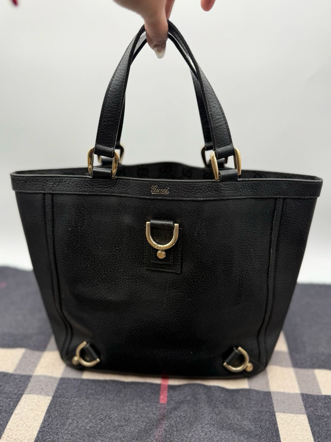 Gucci Abbey Leather Small Top Handle Shoulder