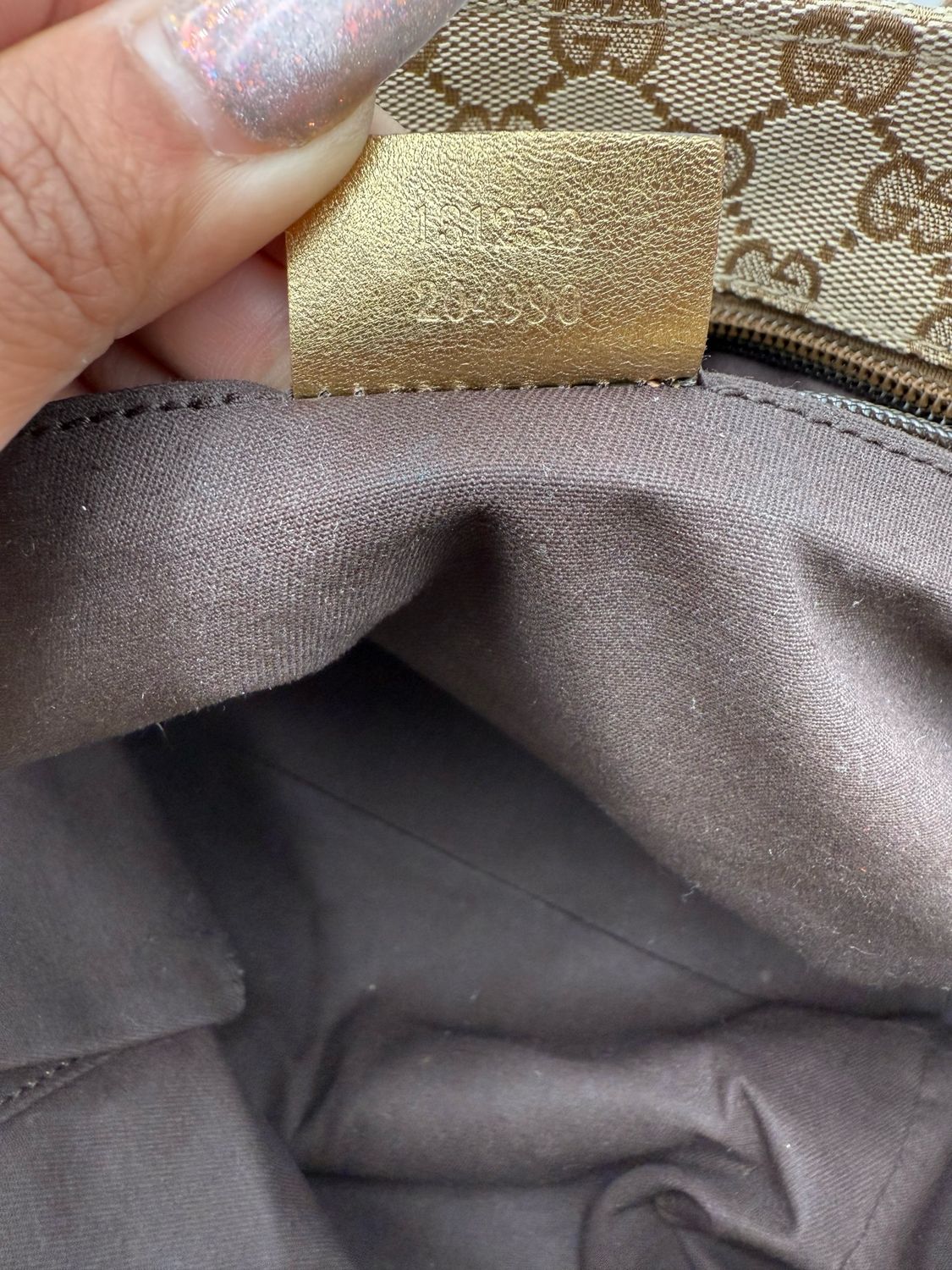 Gucci Monogram Web Tote Medium Bucket Bag Zipper