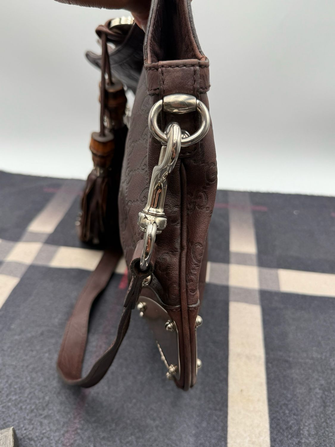 Gucci Indy Babouska Guccissima Leather Sling Messenger