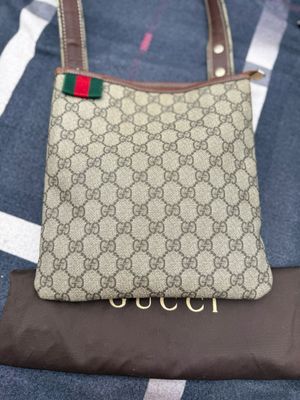 Gucci Monogram Plus Web Messenger Crossbody Bag Small