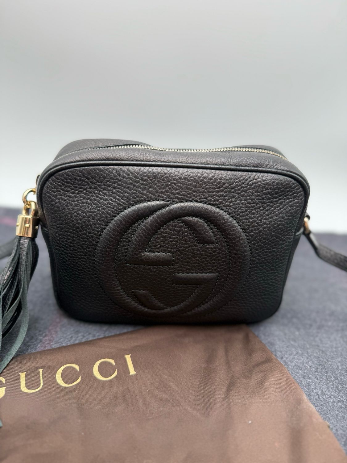 Gucci Disco Soho Camera Bag Small Pebbled Leather Black