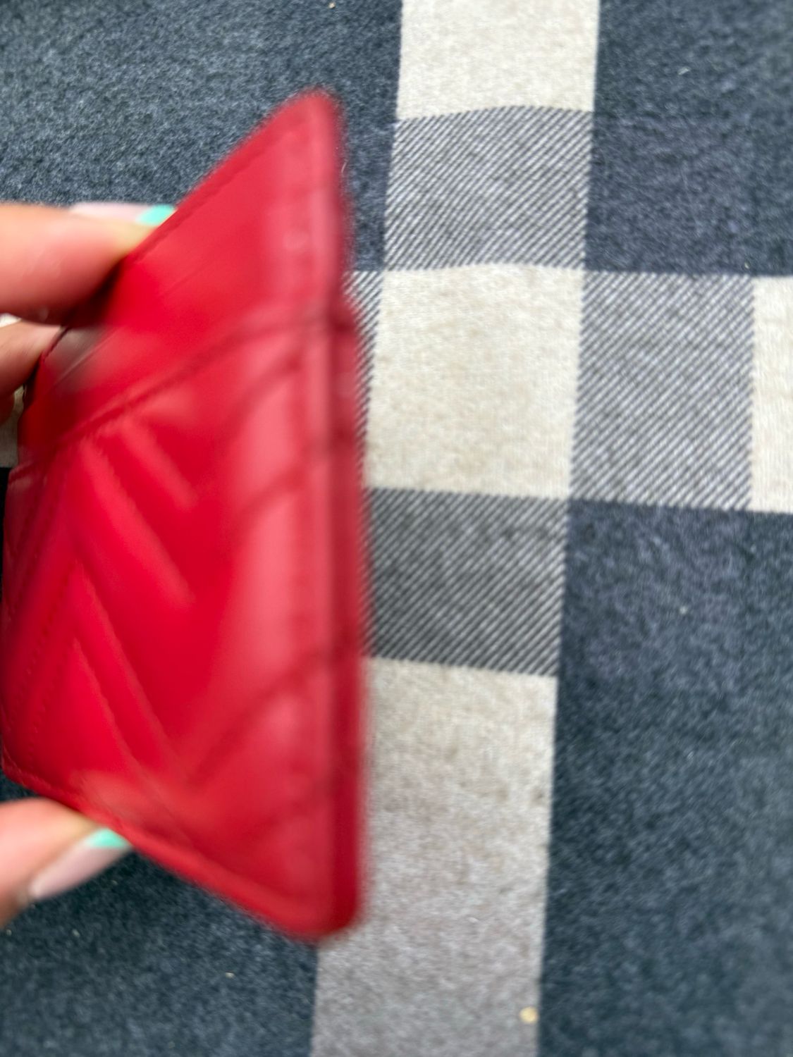 Gucci Marmont Red Card Case Holder Matelasse
