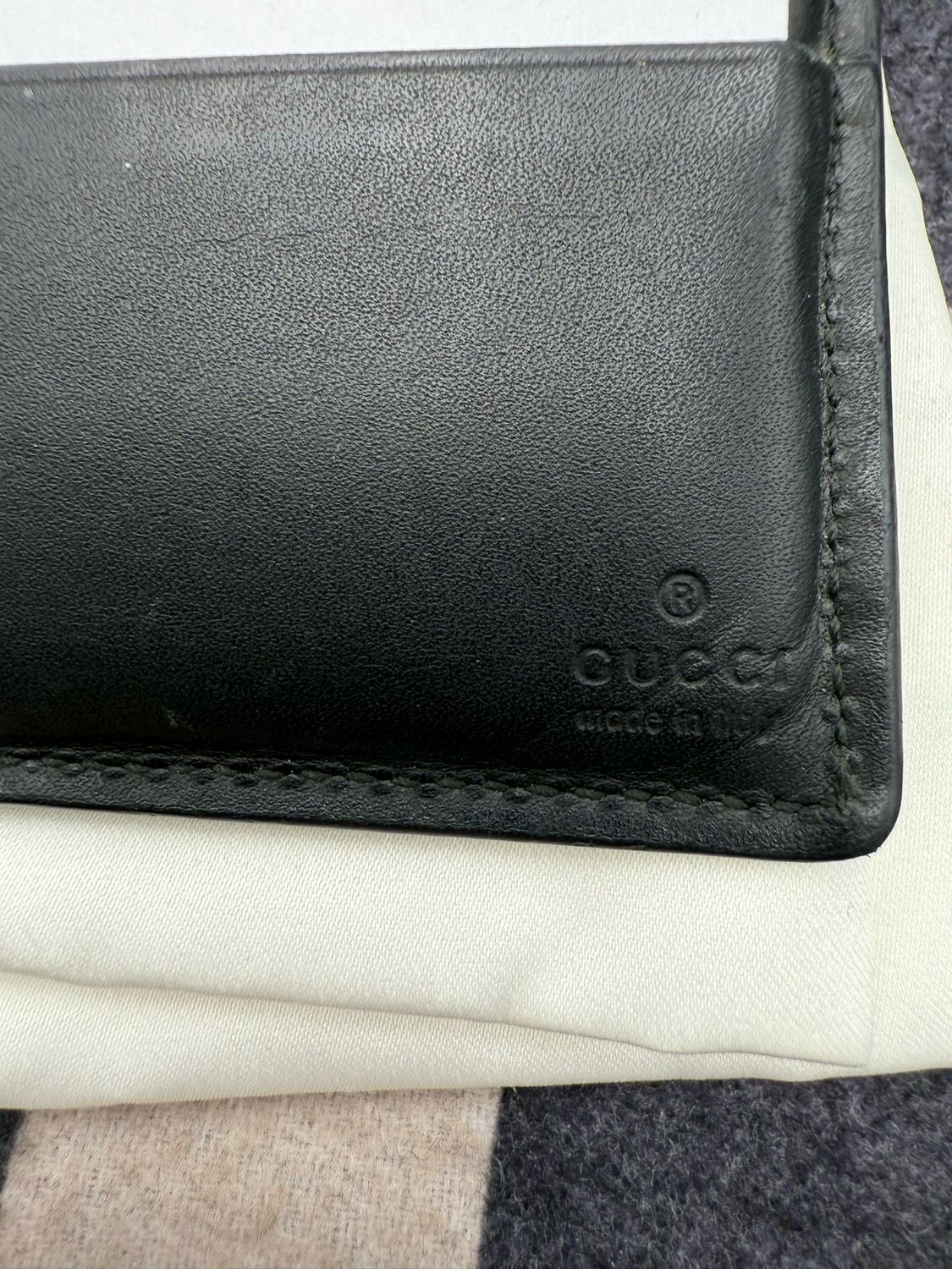 Gucci Web Flap Bi-Fold Wallet Supreme Monogram Selleria