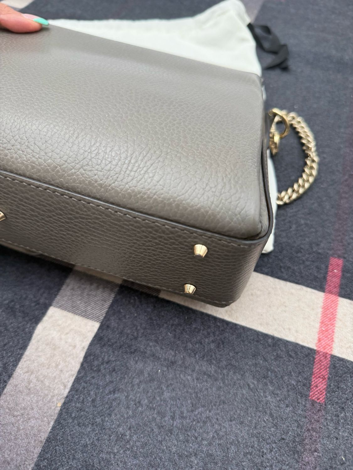 Gucci Calfskin Dollar Top Handle Sling Crossbody Shoulder Interlocking