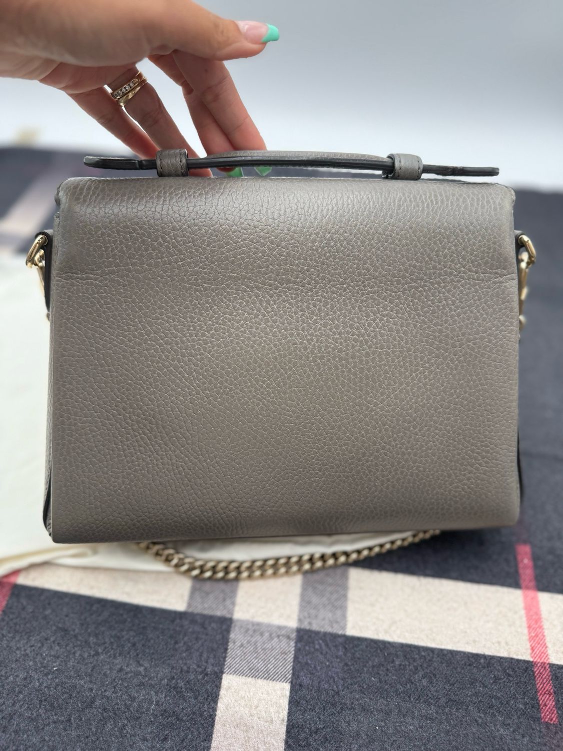 Gucci Calfskin Dollar Top Handle Sling Crossbody Shoulder Interlocking