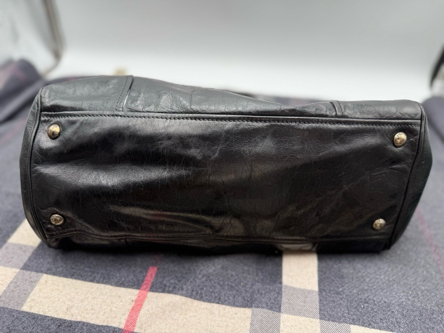Prada Soft Calfskin Tote Shopper Double Zipper Black