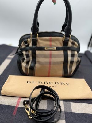 Burberry Bridle Calfskin Bowling Tote Dome Crossbody House Check 