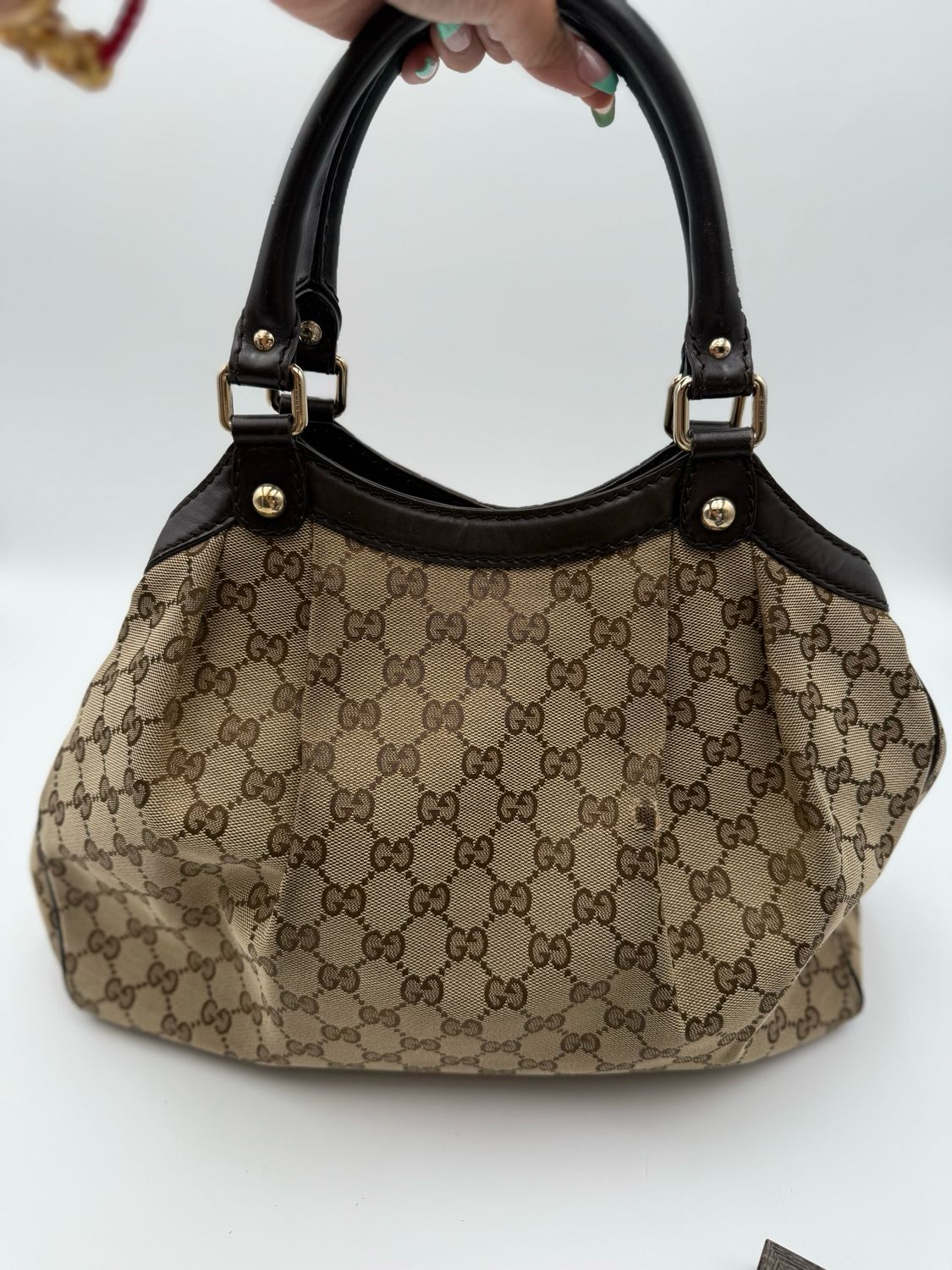 Gucci Monogram Canvas Sukey Tote Shoulder