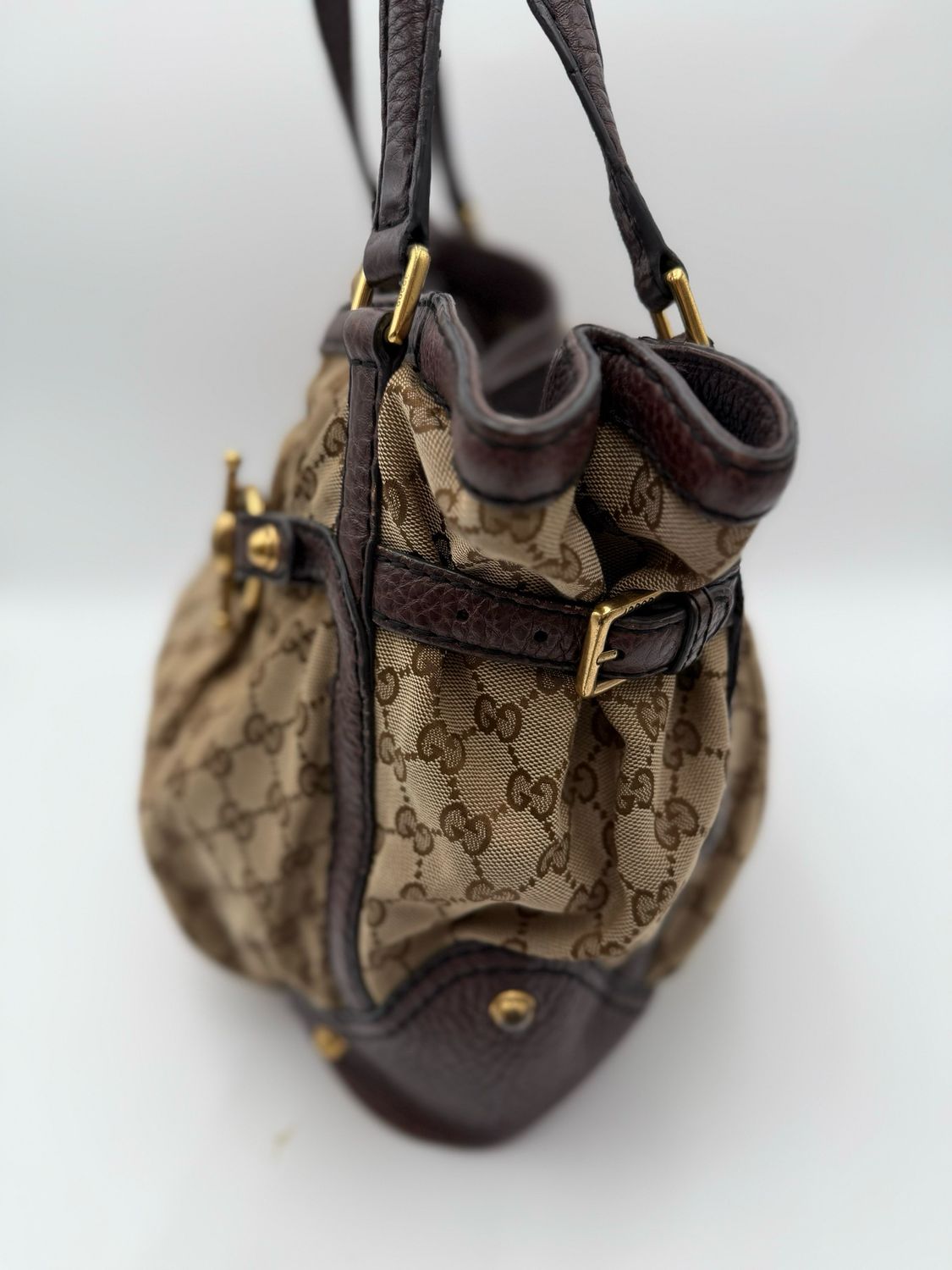 Gucci Jockey Medium Tote Shoulder Canvas