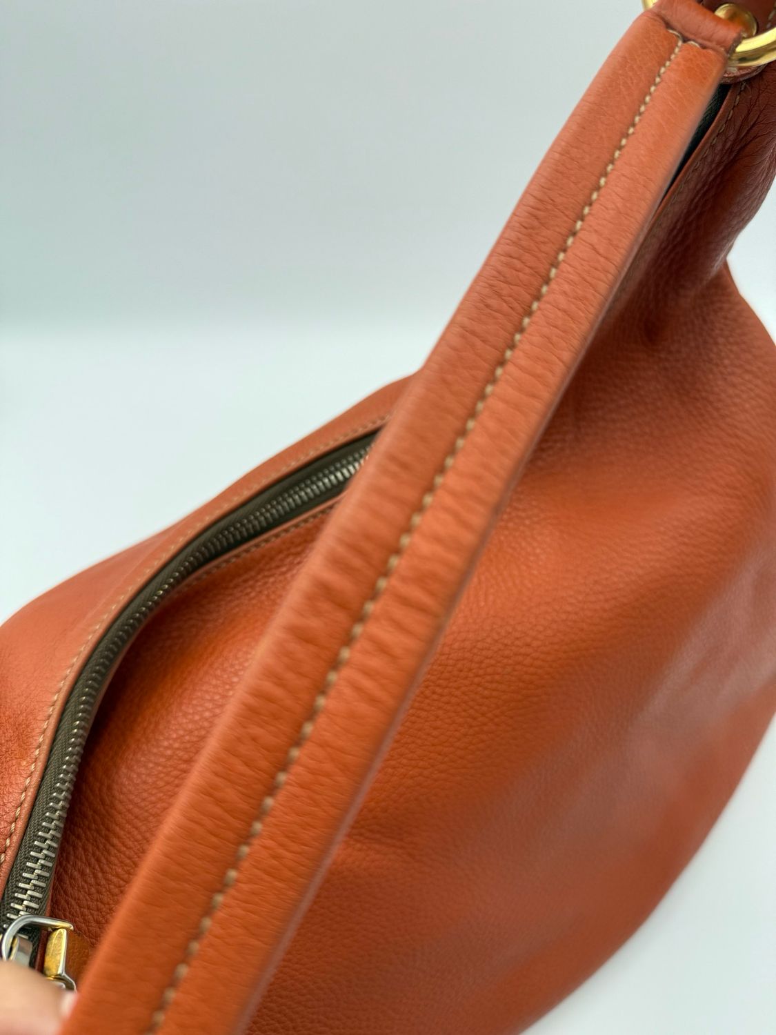 Prada Vitello Daino Hobo Shoulder Bag Coral