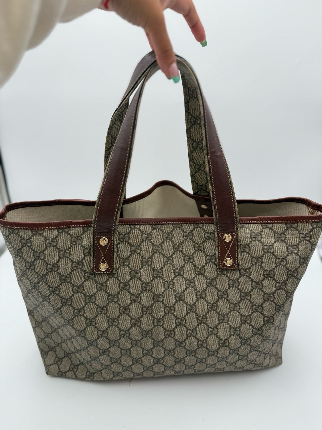 Gucci Monogram Web Loop Tote Supreme Medium