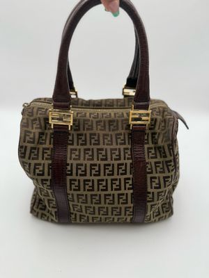 Fendi Zucchino Vitello Boston Small Satchel Bowler