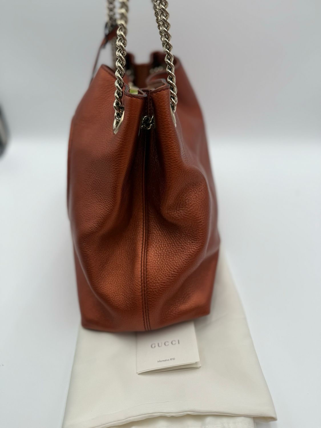 Gucci Soho Medium Pebbled Leather Tote