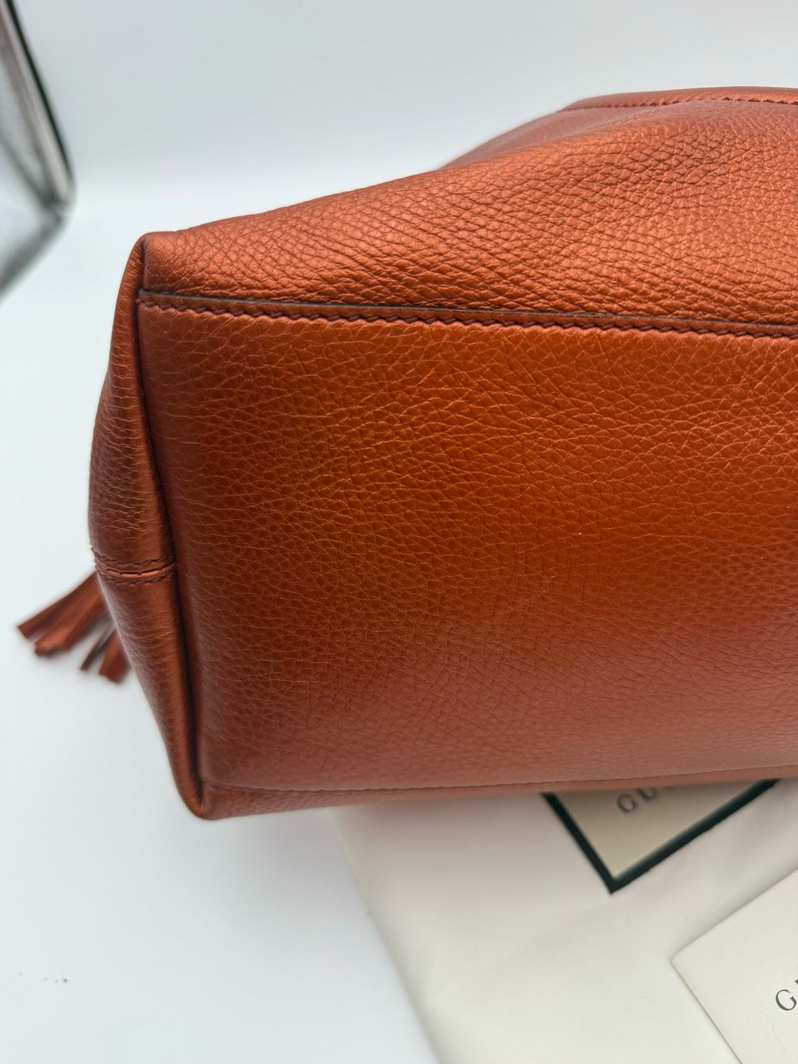 Gucci Soho Medium Pebbled Leather Tote