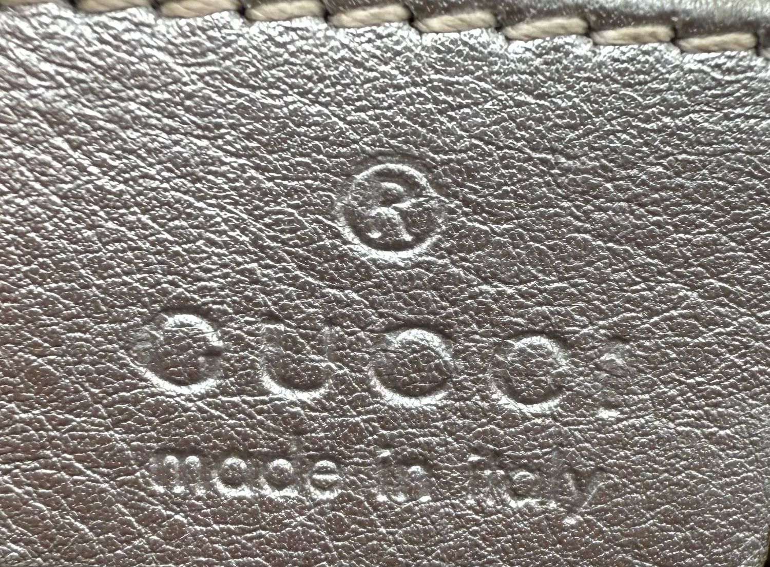 Gucci Sukey Monogram Leather Large Tote Metallic Silver