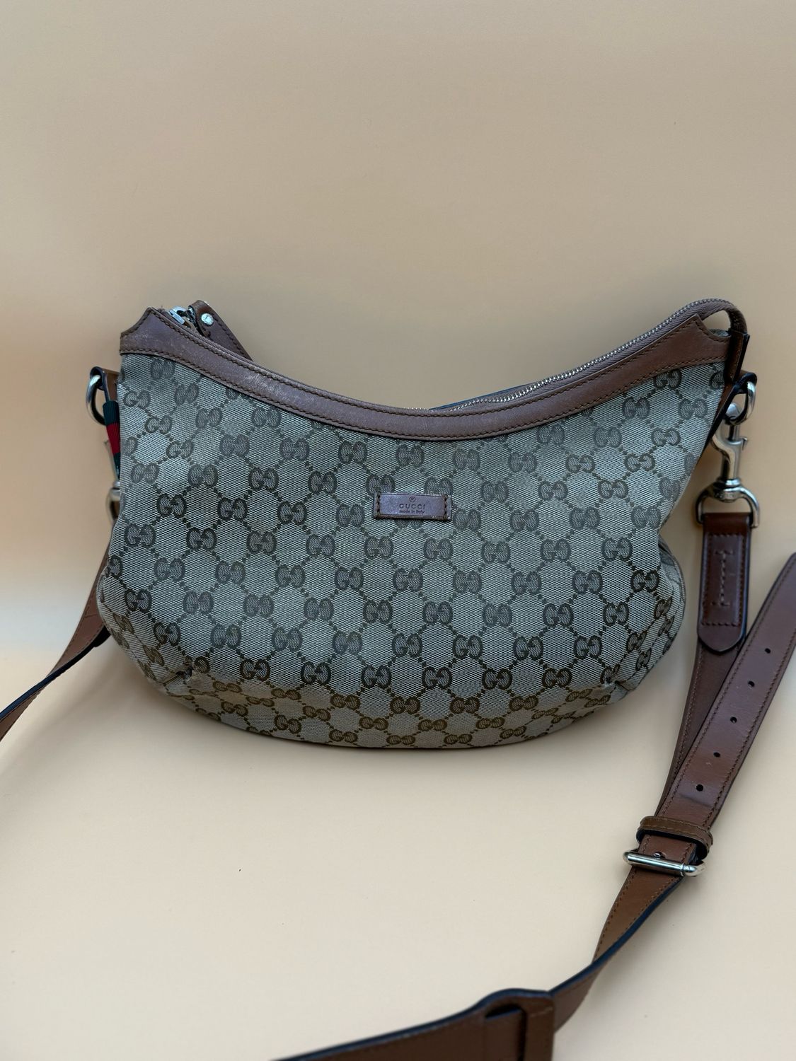 Gucci Web Crossbody Messenger Sling Bag