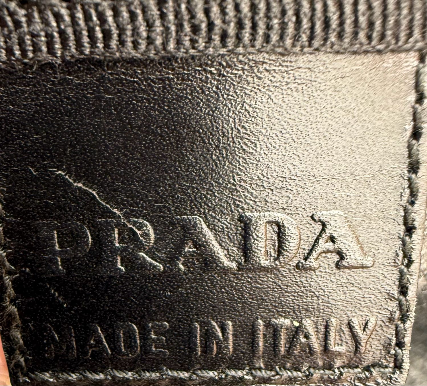 Prada Wool Zipper Toiletry Clutch 