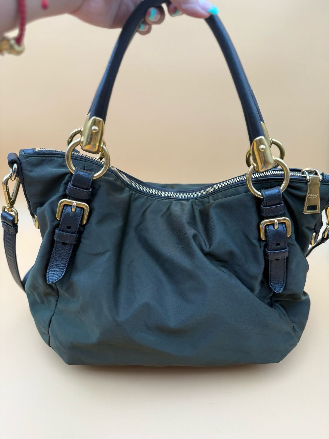 Prada Jacquard Nylon Tesutto Crossbody Messenger 