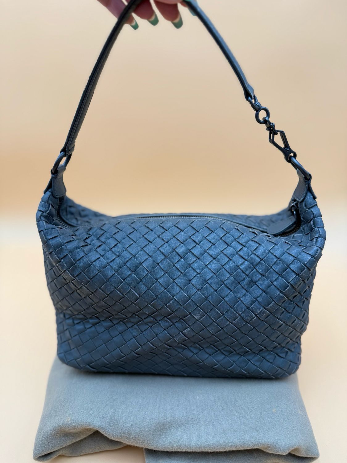Bottega Venetta Nappa Intrecciato Hobo Shoulder Bag