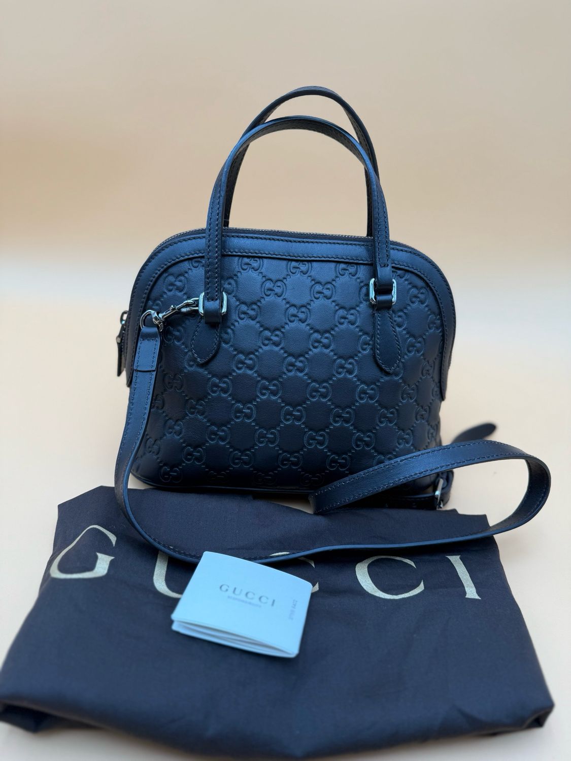Gucci Mini Dome Guccissima Leather Crossbody Top Handle