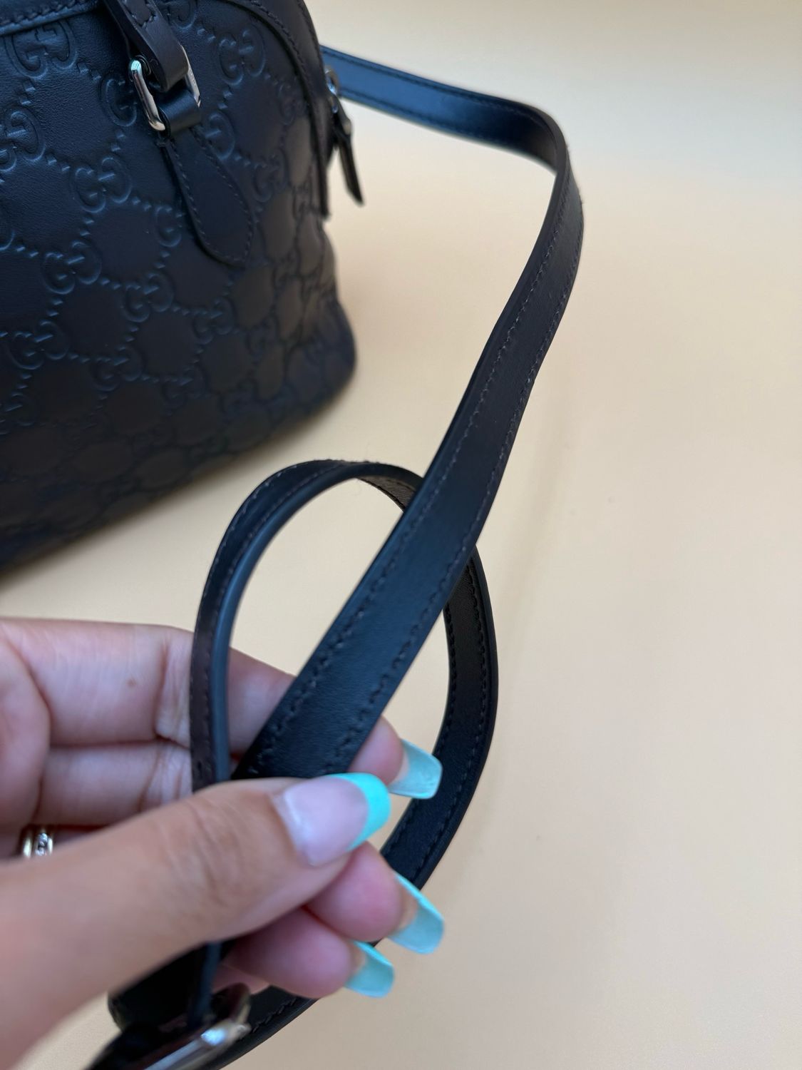 Gucci Mini Dome Guccissima Leather Crossbody Top Handle