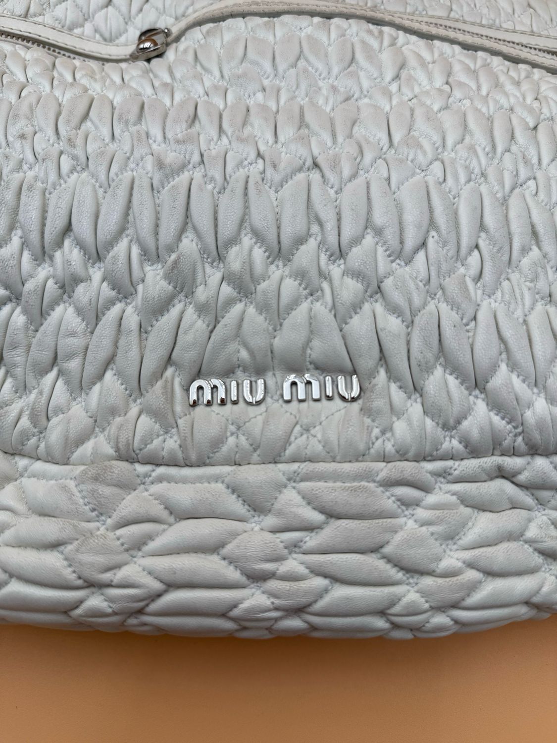Miumiu Nappa Leather Cloquet Tote Shoulder Crossbody Flap