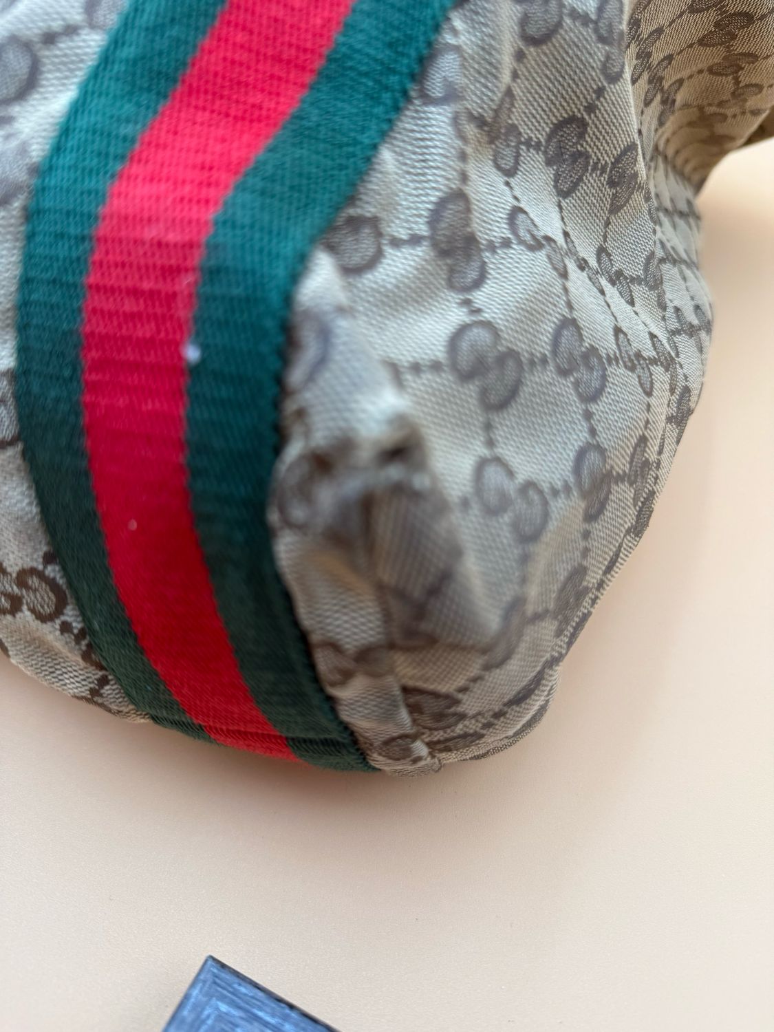 Gucci Web Canvas Tote Vertical