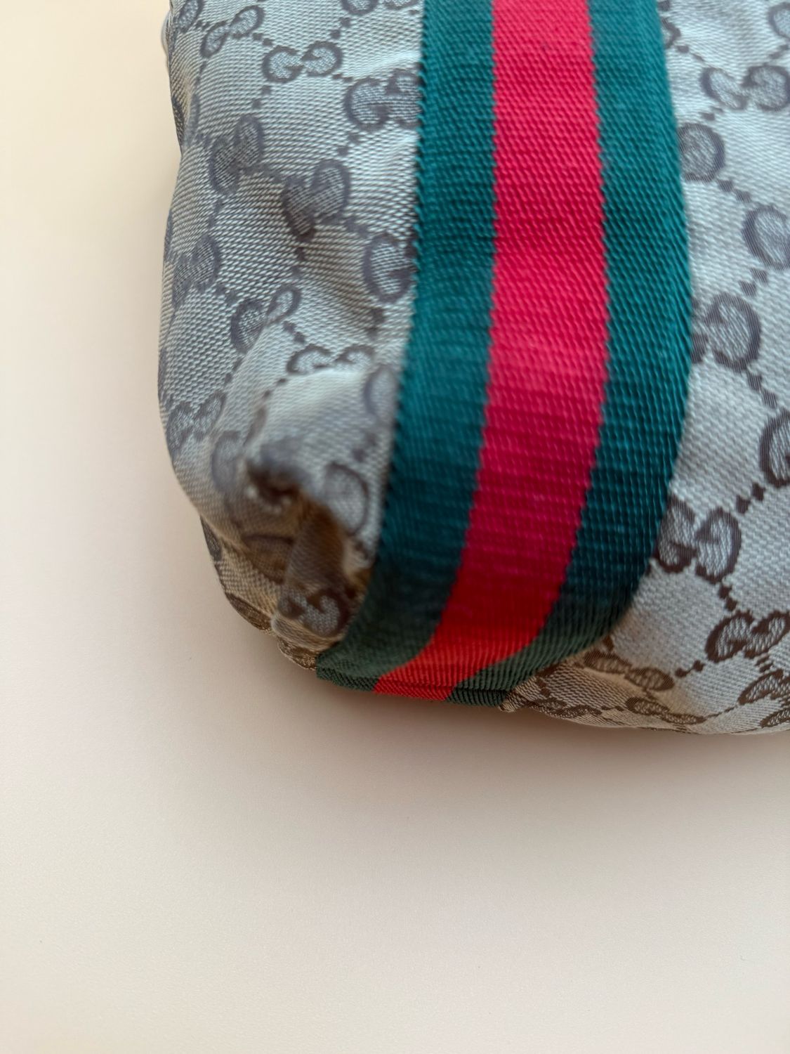 Gucci Web Canvas Tote Vertical