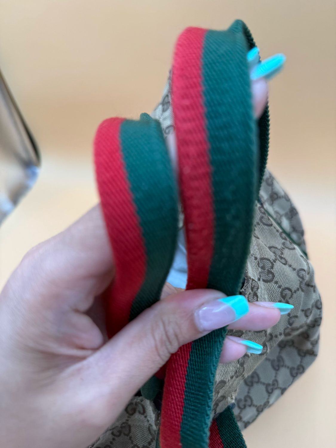 Gucci Web Canvas Tote Vertical