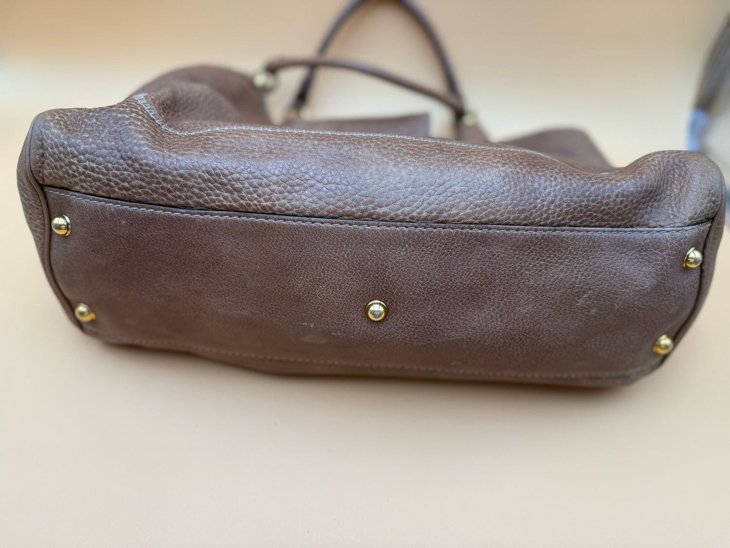 Gucci Leather Pelham Tote Brown Shoulder Bag