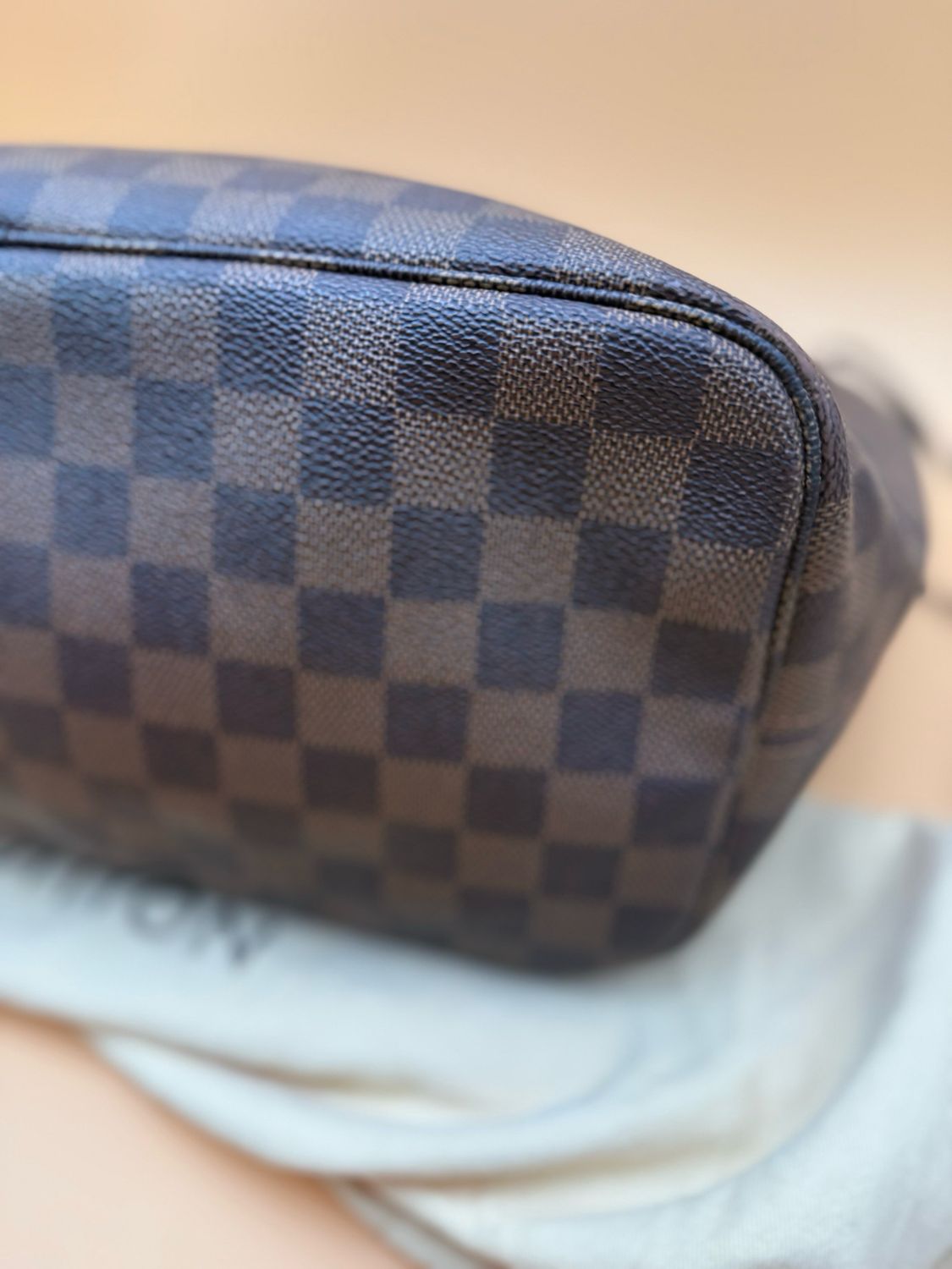 Louis Vuitton Neverfull Mm Damier Ebene Tote Shoulder Bag