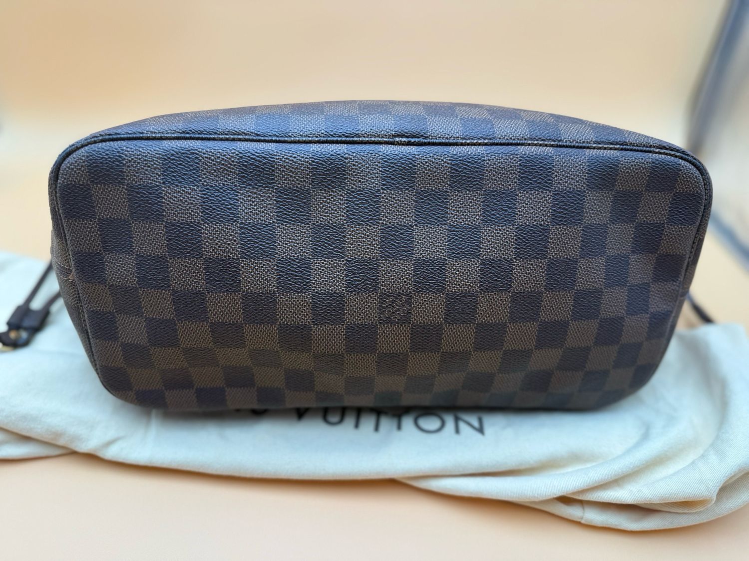 Louis Vuitton Neverfull Mm Damier Ebene Tote Shoulder Bag