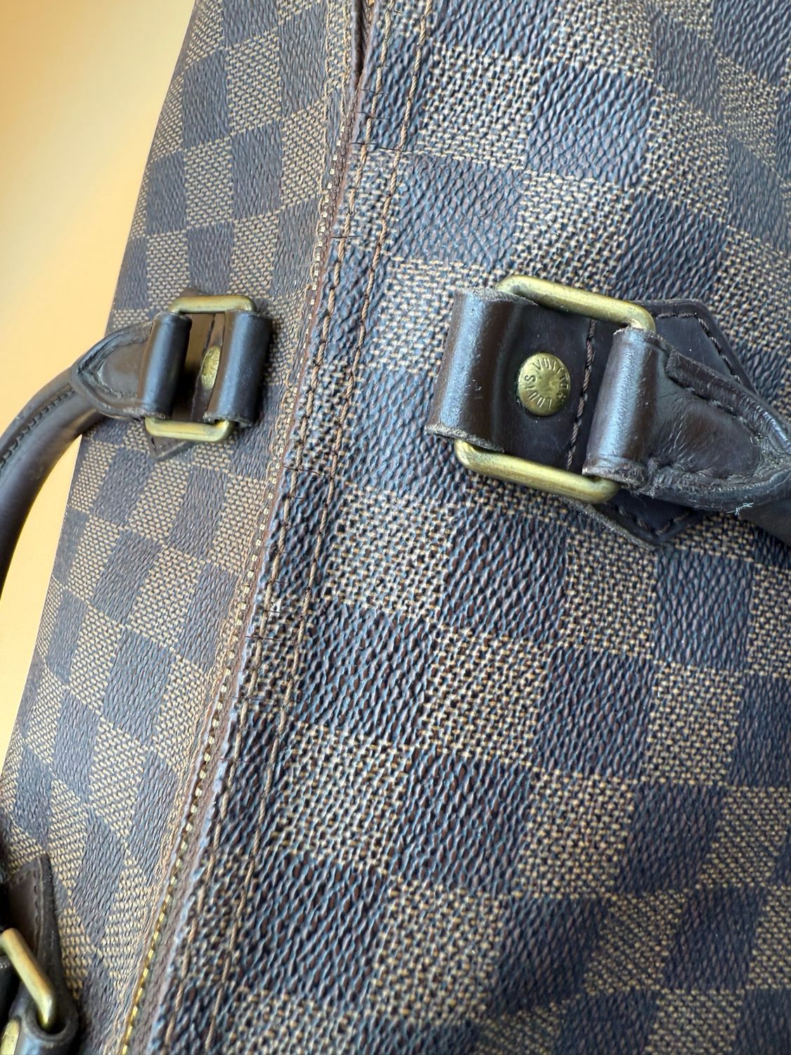 Louis Vuitton Speedy 35 Damier Ebene Satchel Top Handle
