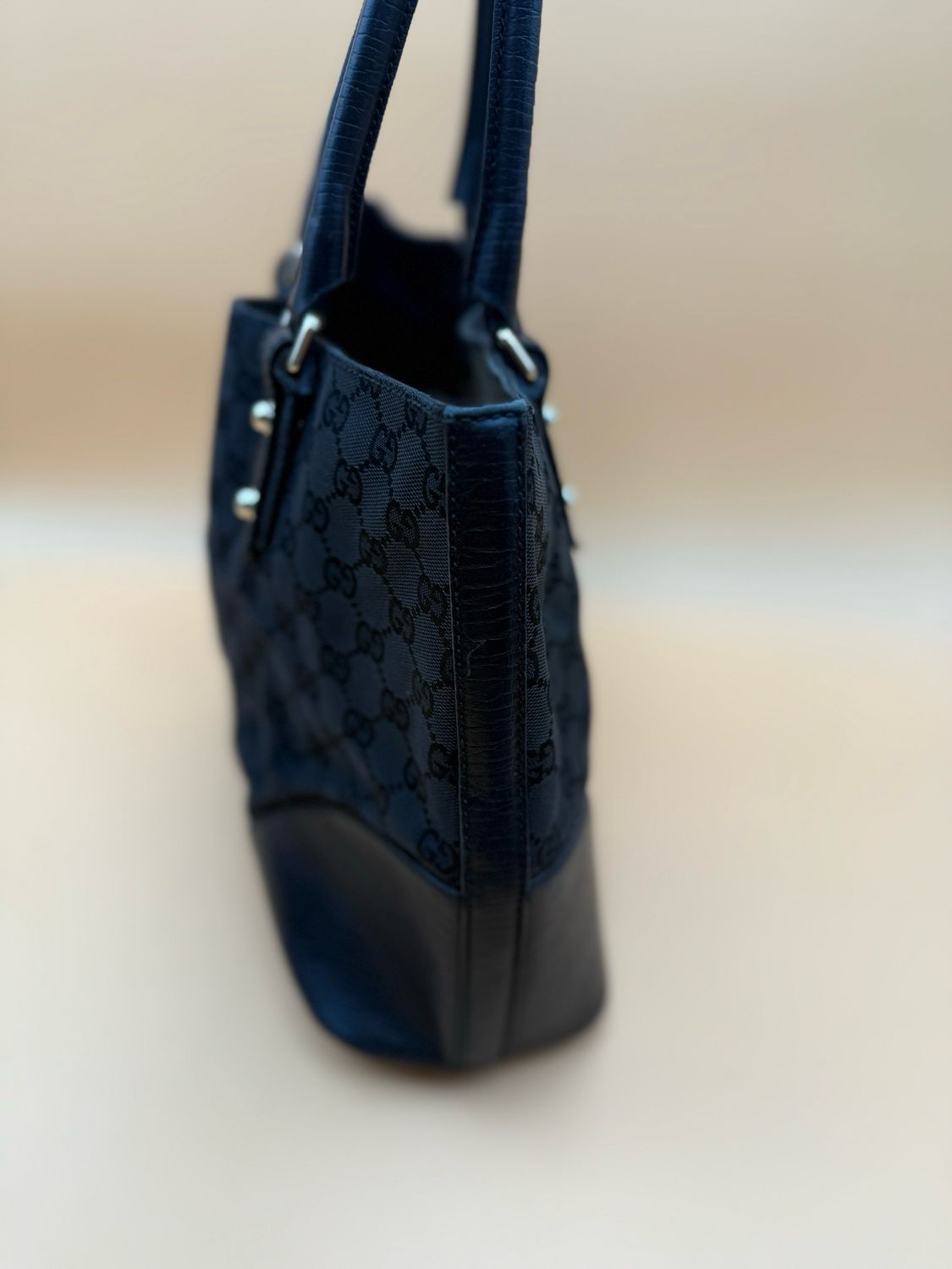 Gucci Medium Hasler Web Tote Shoulder Canvas