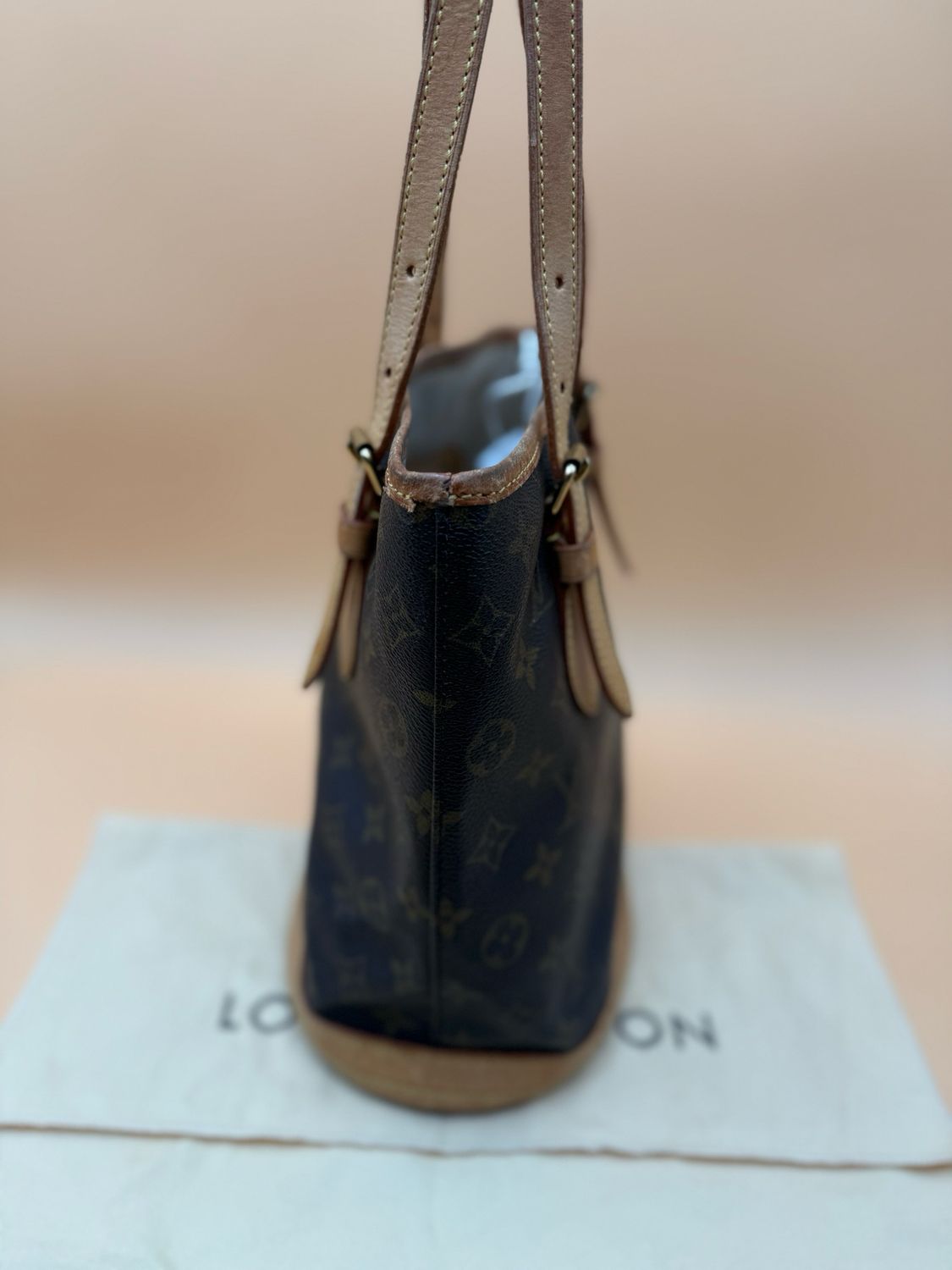 Louis Vuitton Monogram Petit Bucket Tote Shoulder