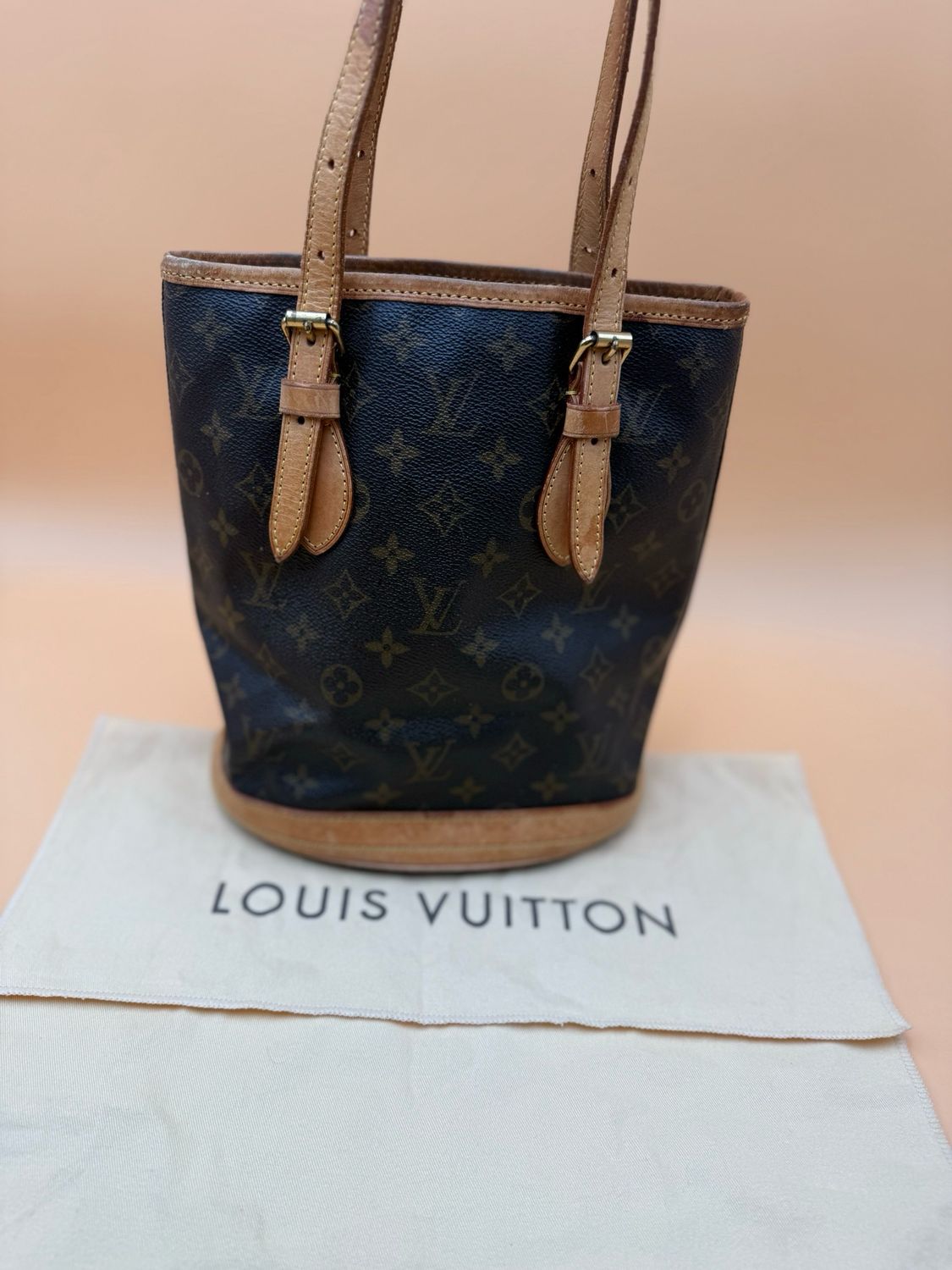 Louis Vuitton Monogram Petit Bucket Tote Shoulder