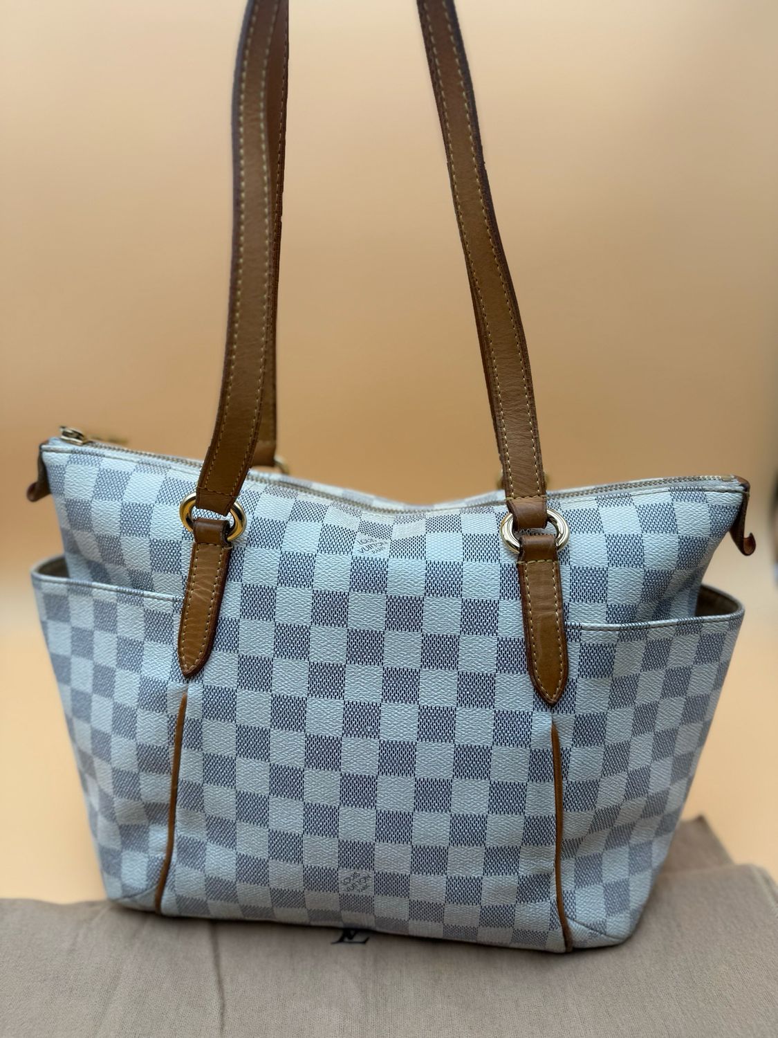 Louis Vuitton Damier Azur Totally Pm Shoulder Bag Tote