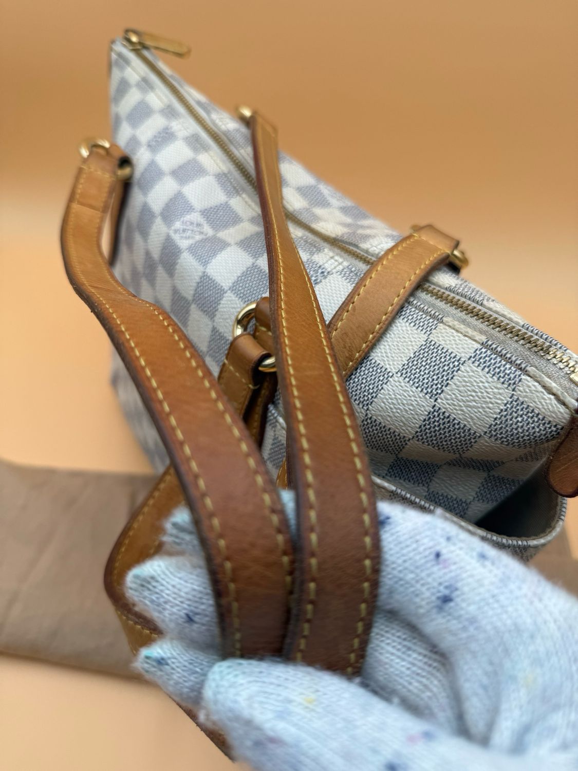 Louis Vuitton Damier Azur Totally Pm Shoulder Bag Tote
