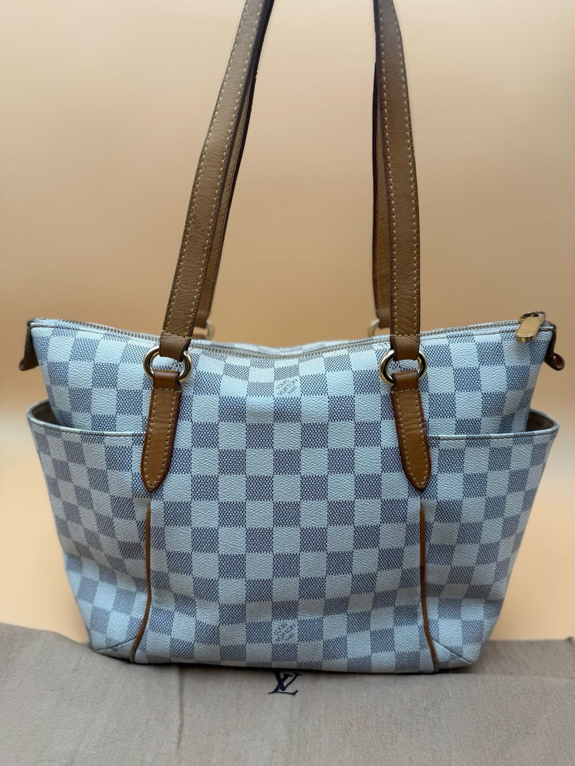 Louis Vuitton Damier Azur Totally Pm Shoulder Bag Tote