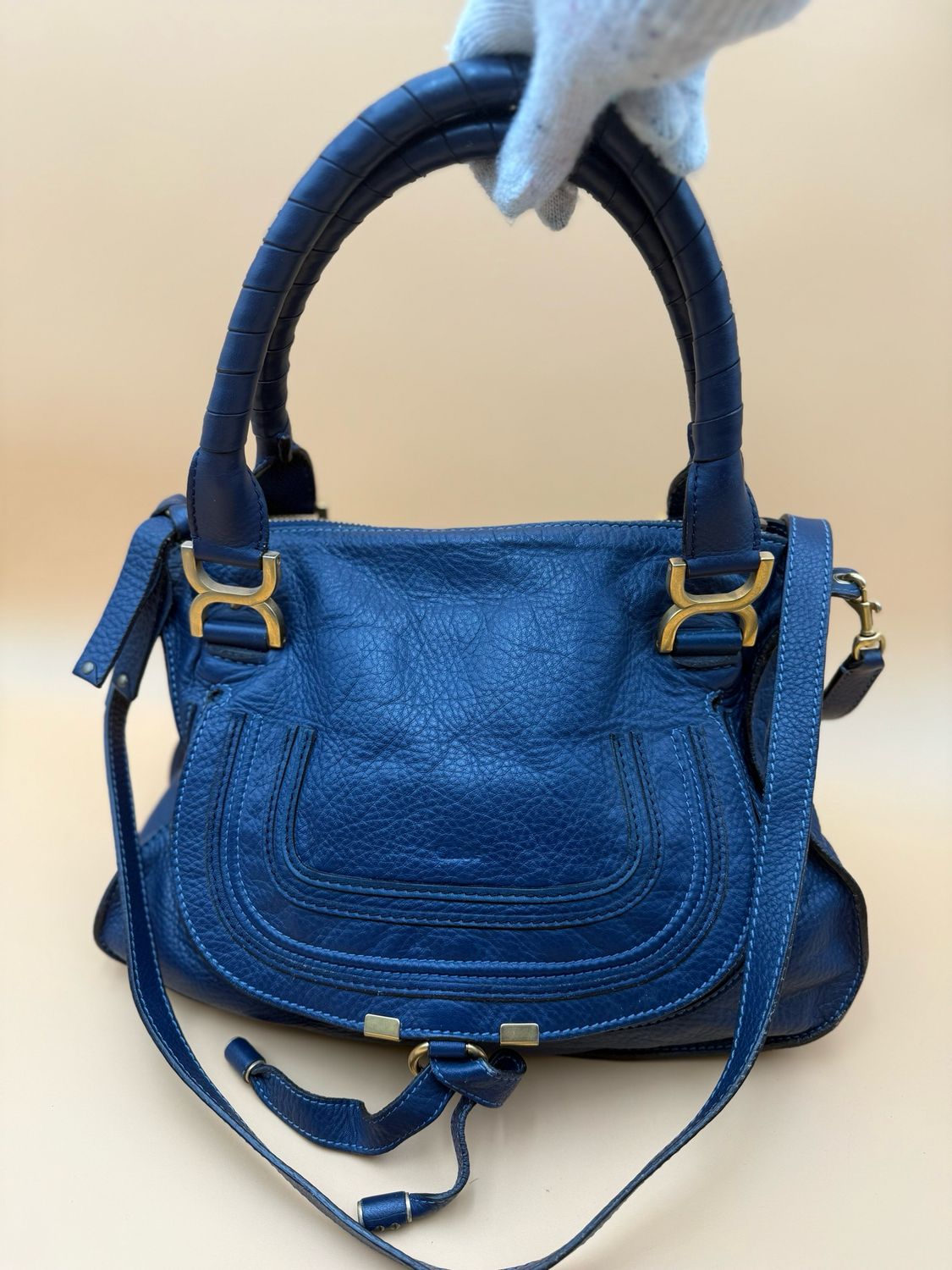 Chloe Marcie Saddle Medium Sling Messenger Tote
