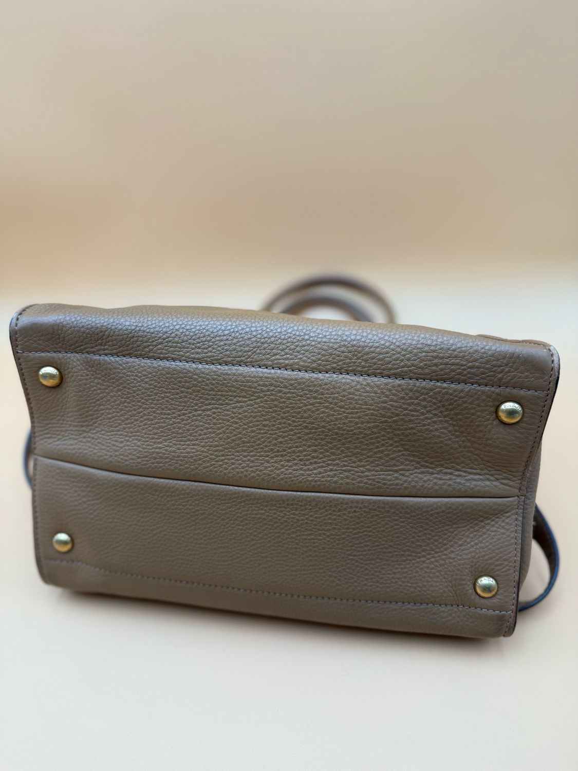 Prada Vitello Daino Pebbled Leather Shopper Tote Messenger Sling