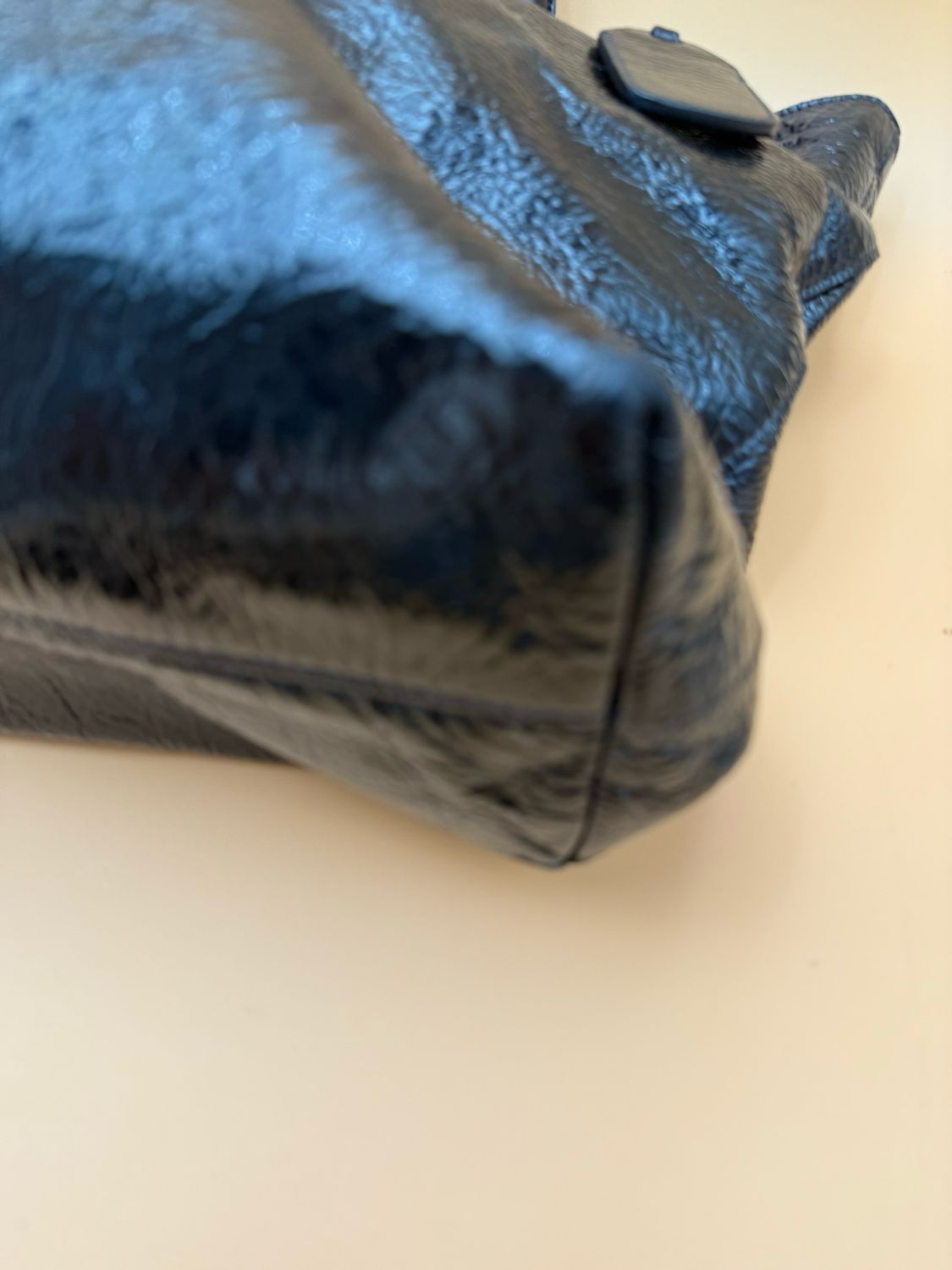 Prada Vitello Shine Leather Shopper Tote Sling Messenger